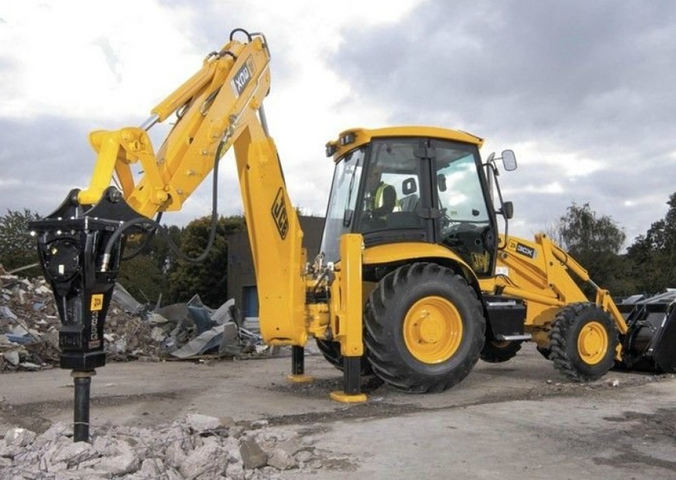 Экскаватор-погрузчик JCB 4CX + Гидромолот