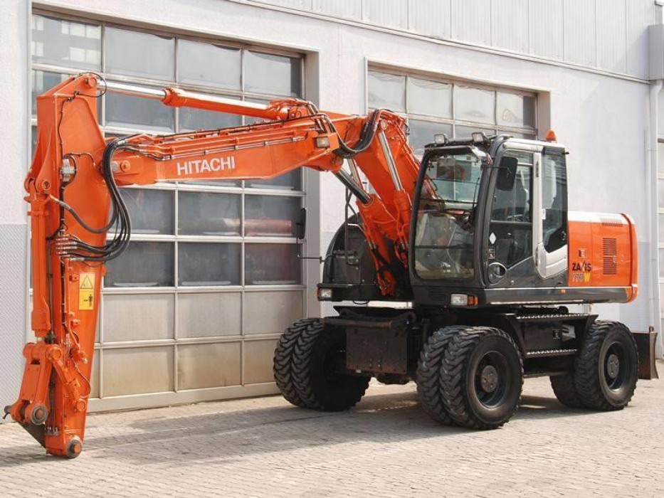 Колесный экскаватор Hitachi ZX170W + Гидромолот